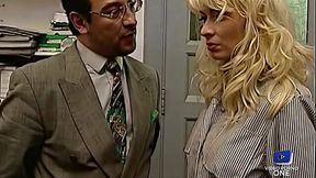 Blonde Big Tits Submissive Léa Martini Gets Threesome in Prison