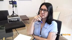 Busty Spanish Babe Merakipacense Seduces an Older Candidate to Porn Performer at His Casting!