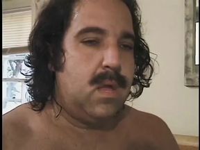 Ron Jeremy fucks tight ebony ass at home