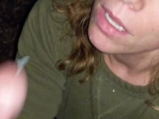 Sorority Leader Sucks Penis after Party on College Quad