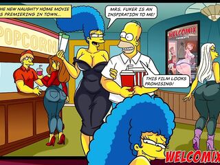 Screwing his wife at the cinema! Simptoons