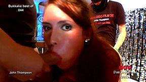 Ggg - Bukkake Party - Busty Brunette Gets Covered in Cum by Multiple Guys