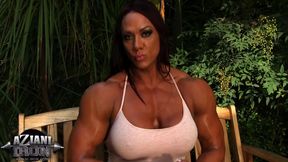 Amber Rubs Her Big Clit and Wet Pussy on Park Bench