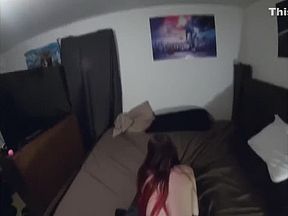 18 year old girlfriends first anal POV with creampie