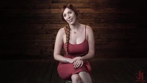 Lauren Phillips: Helpless Redhead in Bondage Made to Cum