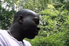 A stunning French runner gets assfucked in the woods by two dudes