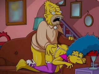 Old Simpson Constrained Housewife Marge With A Doxy 'Cuz Of Revealing Raiment And Screwed In All Her Taut Holes During The Time That Her Spouse Homer Was At Work / Comic / Visual Novel / Cartoons / An