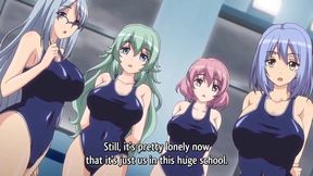 Time Stop at the School 3 - Busty hentai swimsuit girls fucked hard in their tight virgin pussies