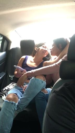 girls with orgasms screaming with excitement in the uber