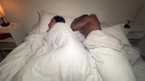 Stepmom and stepson share bed and have sex. English subtitles