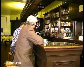 Carole, the Boss of the Bar, Gang-bangued in Her Little White Apron!