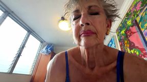 Wearing My New, Blue Nightdress