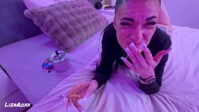 Caught Me Smoking Turned Into a Sloppy Blowjob POV