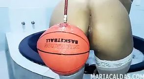Maria Caldas inflatable basketball ball