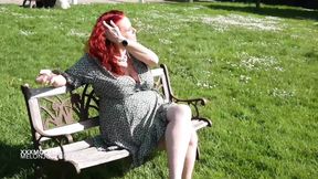 A huge tits lady goes indoors for hardcore sex