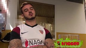 Busty Latina Jennifer Dominic deepthroats giant cock