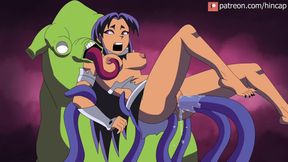 Blackfires Honeymoon - Teen 18+ Titans Blackfire Is Double Penetrated By Slime Monster Tentacles