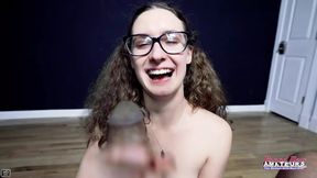 Sexy Pigtailed Nerd Dixie Normous Gets Facialized After Getting Dicked