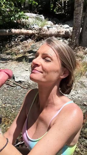 POV of the Wife blowing me in the creek