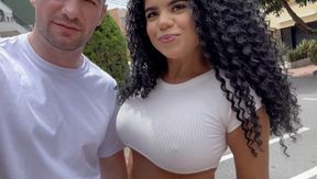 Big Tits Latina Squirter Has Multiple Squirting Orgasms on Big White Dick in Sexy Lingerie