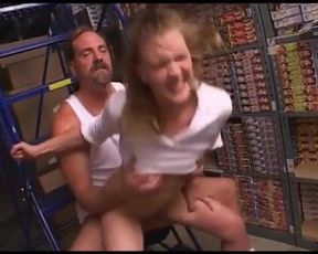 A Store Fingering Frenzy - Blonde Slut Squirting Everywhere