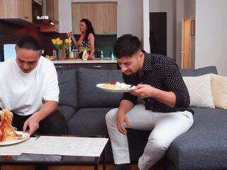 Luna Roulette's saucy payback turns into a spicy Italian 3some (FULL)