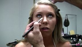 cute college girl lacy pickup at beach for first casting fuck