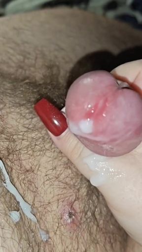 Watch me take control over my slutty boyfriends small dick and give him an never ending orgasm