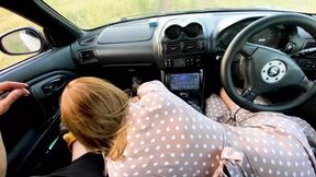 With talking,sex in the car sucked a guy's dick.