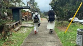 I Give a Blowjob on the Subway Cable to a Stranger and Then I Invite Him to Fuck in the Arvi Forest