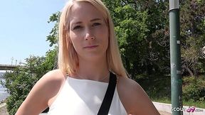 German Scout Bags Sexy Ass Sharon for Rough Casting Fuck