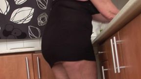 Blonde German granny fucked in the kitchen