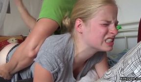 drumming hard on lottes cute bottom