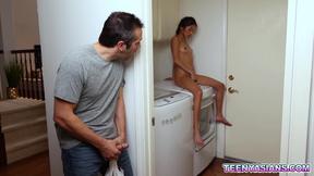 ”Jade Kimiko cannot resist her boyfriends prick & crawls down to it”