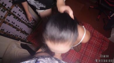 Kinky Couple Used Their Friend / Face and Throat Fuck / Massive Facial