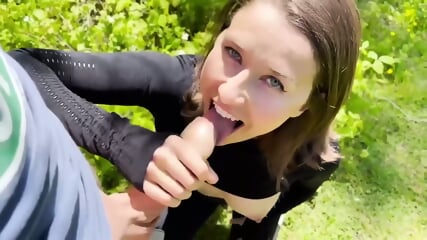 French Brunette Forest BJ