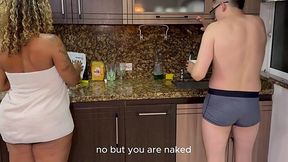 My Hot MILF Stepmom Begs for a Dick Down in Her Big Black Ass While Sexy Latina Bounces on Massive Cock