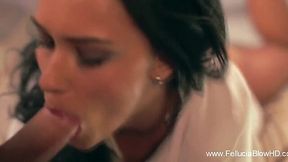 Brunette Slut Loves Sucking Dick Like a Pornstar