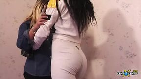 Drilling tongues of super lesbians. Penetrations with butter. Thirsty lesbians, deep kisses