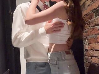 Risky public sex in a club. Met a stranger and drilled her