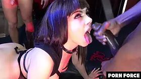 Valentina Nappi Ass Fucked in rough interracial bondage basement 3 way