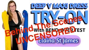BTS of a Try-On &amp; BendOver Test Video by Mature MILF Elaina St James