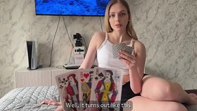 My rommate lost a game of cards and now she bounces on my dick