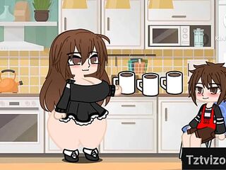 Male masturbates whilst thinking about his massive dream (Gacha Club)