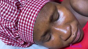 Home Alone with Black BBC Gateman and Ebony BBW Chef