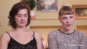 ”Ersties - Lesbische Dildo-Spiele mit Emma K und Amanita”