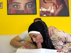 The doctor needs to taste a hairy Arab pussy