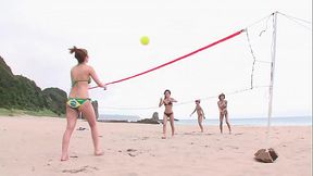 Asian girls picked up at the beach for a massive orgy