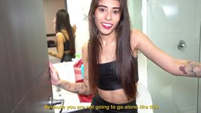 My Slim Latina GF Allowed Me To Fuck Her In All Holes To Convince Me Let Her Go To the Party