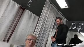 Step Uncle Fucks Hot Step Mom and Shaved Teen in Swingers Club Orgy